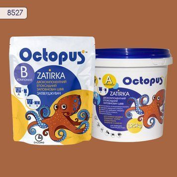 Двухкомпонентная эпоксидная затирка для плитки и мозаики ТМ "OCTOPUS", цвет 8527 1,25 кг. 209252 фото