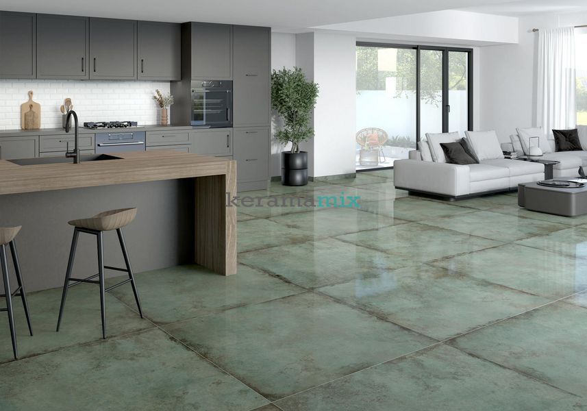 Керамограніт Pamesa | Плитка 60*120 Alloy Azzurro Luxglass 202109 фото
