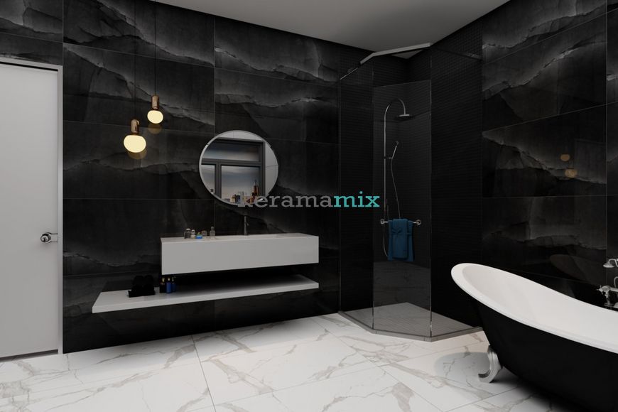 Керамогранит Netto Ceramika | Onyx Black High Glossy 60×60 13780 фото