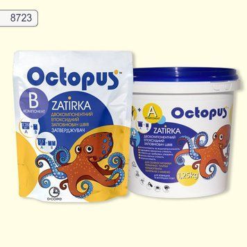 Двухкомпонентная эпоксидная затирка для плитки и мозаики ТМ "OCTOPUS", цвет 8723 1,25 кг. 209671 фото