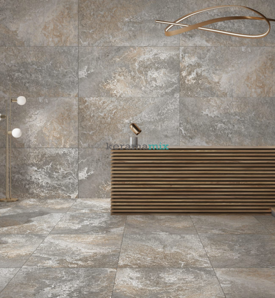 Керамогранит Italica | Плитка CERVANA DARK GREY GHR+CARVING 60x120 202874 фото