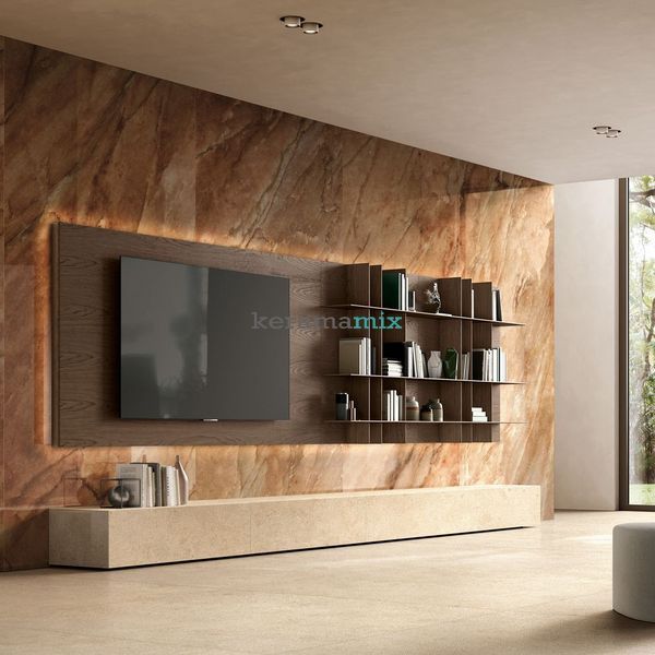 Керамограніт крупноформатний Florim | Florim Authentic Luxe, Marble Nuage 120x280 GLOSSY 6mm, 781181 19159 фото