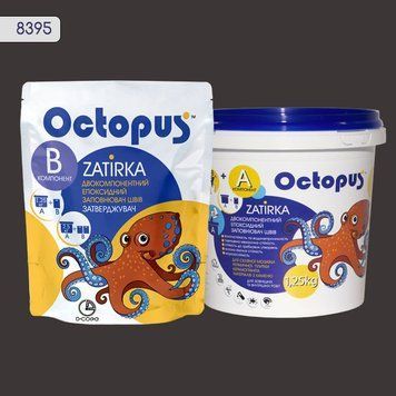 Двухкомпонентная эпоксидная затирка для плитки и мозаики ТМ "OCTOPUS", цвет 8395 1,25 кг. 209212 фото