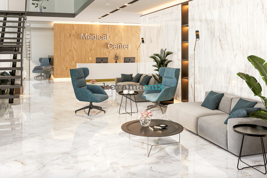 Керамогранит Teo Ceramics (Allore) | Palazzo White F P 600x1200x8 R Full Lappato 1 16840 фото