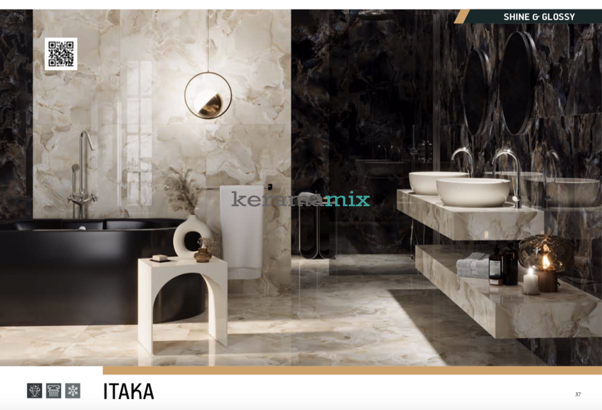 Керамогранит Teo Ceramics | Itaka Black F P 600x1200x8 R Full Lappato 1 13295 фото