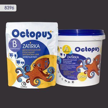 Двухкомпонентная эпоксидная затирка для плитки и мозаики ТМ "OCTOPUS", цвет 8396 1,25 кг. 209213 фото