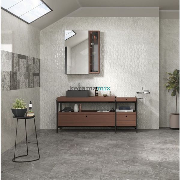 Плитка для стін Kale Sanremo FON-6137R Flower White 30x90 41581895 фото