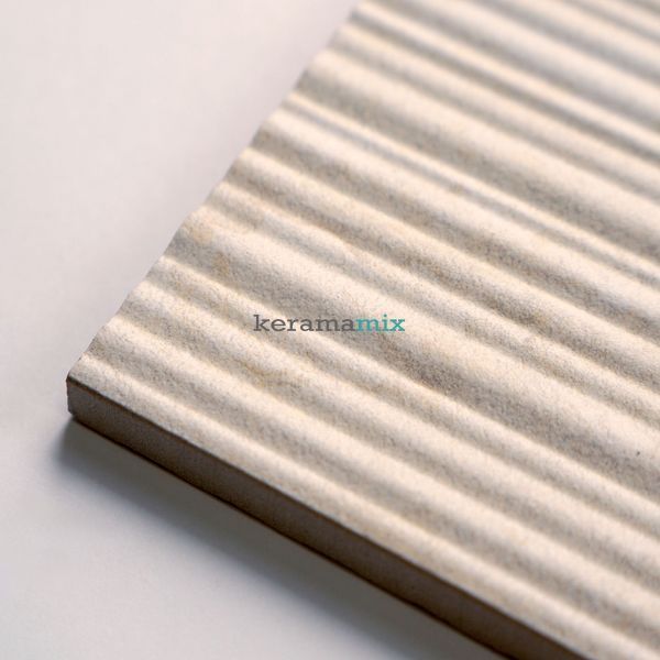 Керамограніт Italgraniti | Плитка I Travertini TR01BAR Bianco Vein Cut Ribbed Sq. 60x120 см 209923 фото