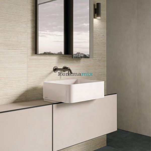 Керамограніт Italgraniti | Плитка I Travertini TR01BAR Bianco Vein Cut Ribbed Sq. 60x120 см 209923 фото