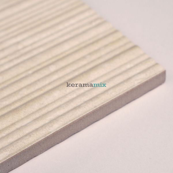 Керамограніт Italgraniti | Плитка I Travertini TR01BAR Bianco Vein Cut Ribbed Sq. 60x120 см 209923 фото