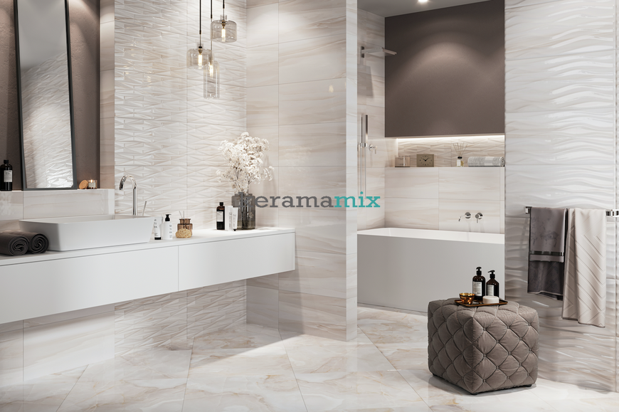Плитка TEO CERAMICS (Allore) | Sorento Pearl W M 308x608x8.5 NR Glossy 1 16892 фото