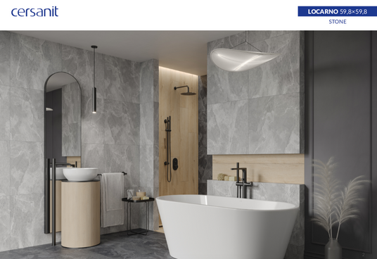 Керамограніт Cersanit | Locarno Light Grey Matt Rect 59,8x59,8