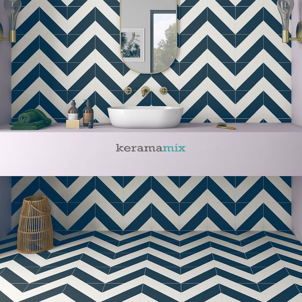 Керамогранит Ceramica Deseo | EC.ZEBRA NAVY 22,3x22,3 13199 фото