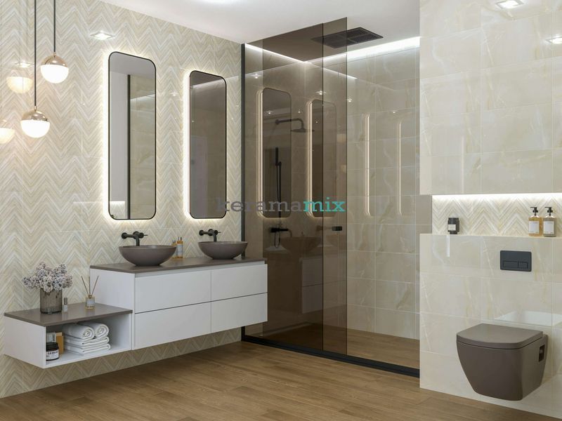 Плитка Golden Tile | Onyx Story OY1031 бежевый 250x400х6 210371 фото