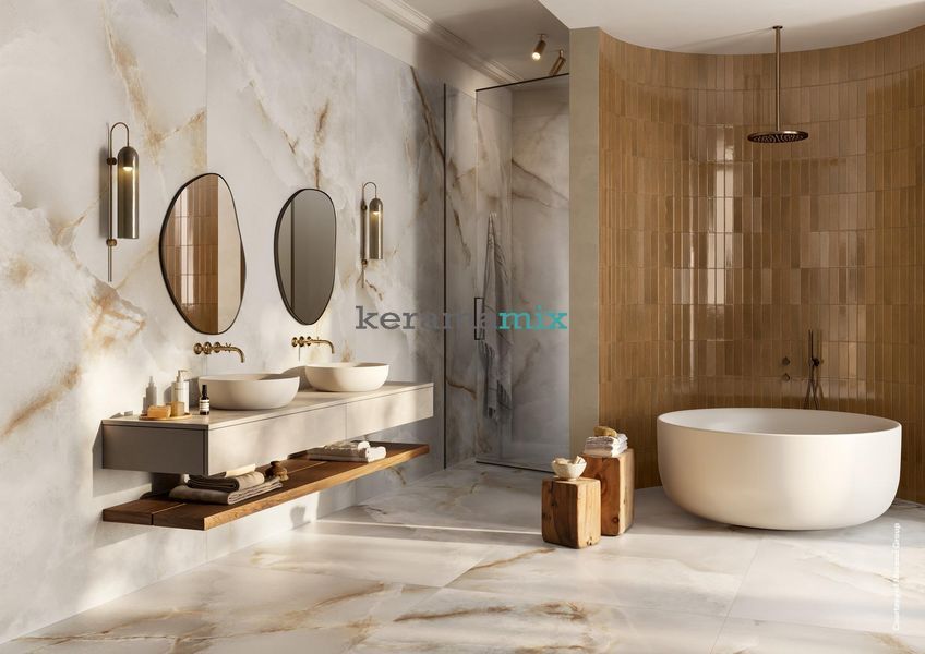 Керамограніт Ragno | Плитка 120*120 Incanto Onice Perla Matt Ret Rdfg 208725 фото