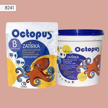 Двухкомпонентная эпоксидная затирка для плитки и мозаики ТМ "OCTOPUS", цвет 8241 1,25 кг. 209477 фото