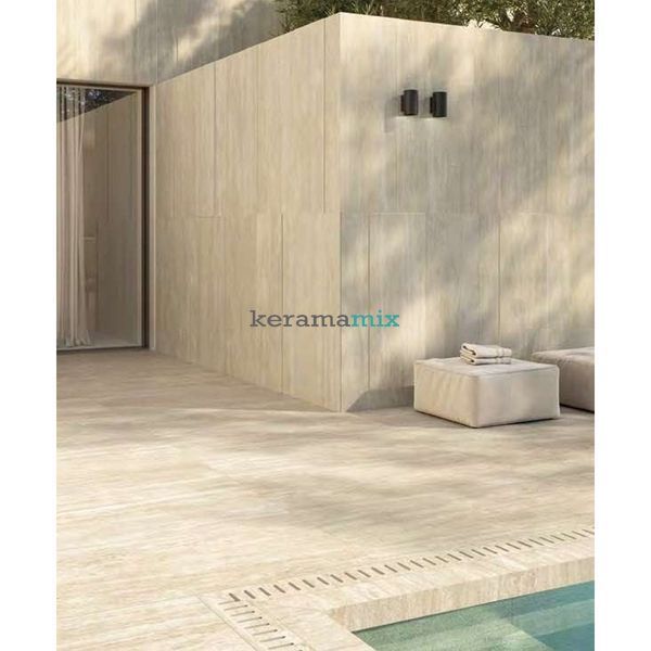 Керамограніт Italgraniti | Плитка I Travertini TR03BA Travertino Beige Vein Cut Sq. 60x120 см 209926 фото