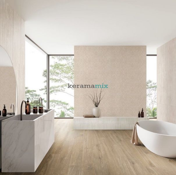Плитка Ragno | RCUL Travertino Wall Cross Beige Rett 40х120 см 208875 фото