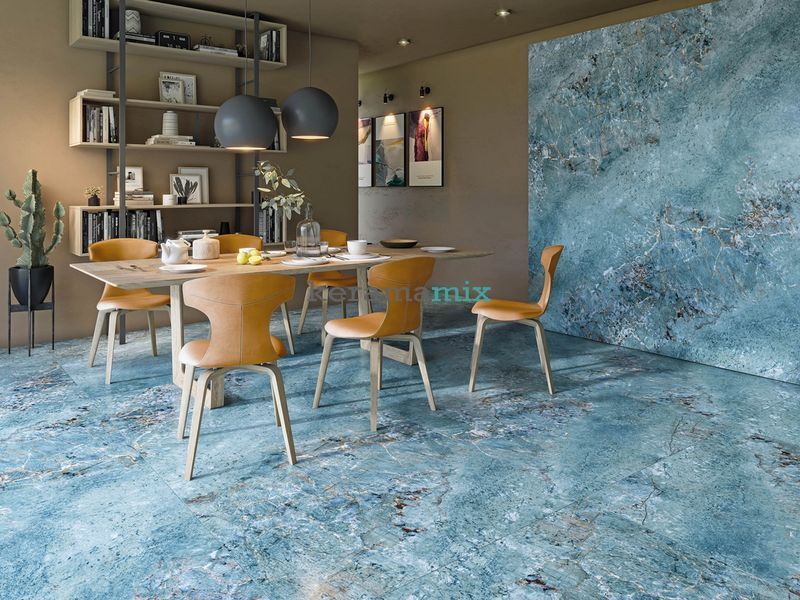 Керамогранит Kutahya | Freya Blue Rectified Polished Nano 60 x120 см 16106 фото