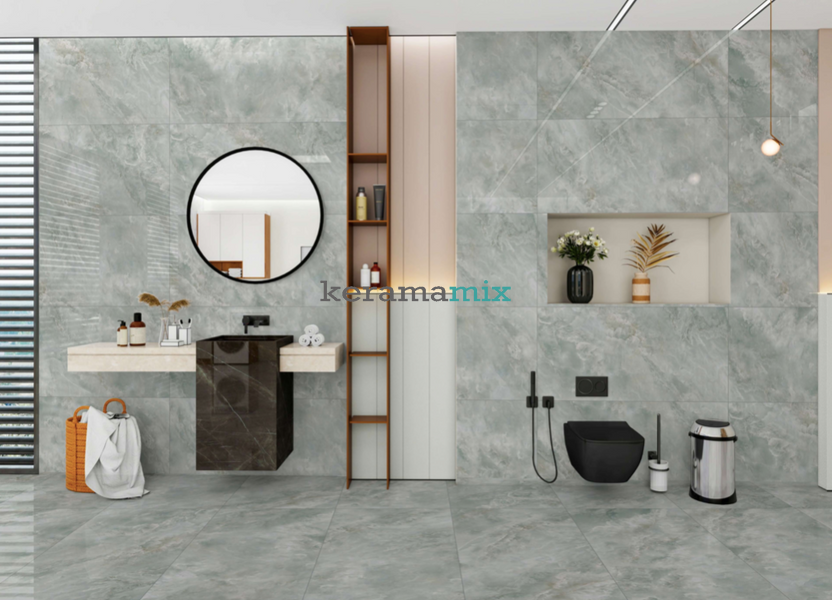Керамограніт Levanta Ceramica | Плитка Abierto Teal Polished 60X120 202830 фото