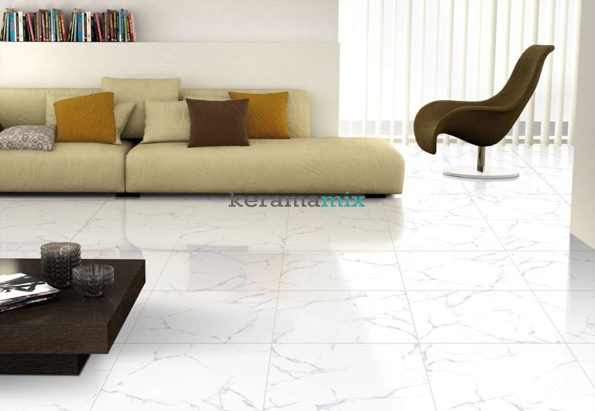 Керамограніт Netto Ceramika | White Marble Polished 60×60 13795 фото