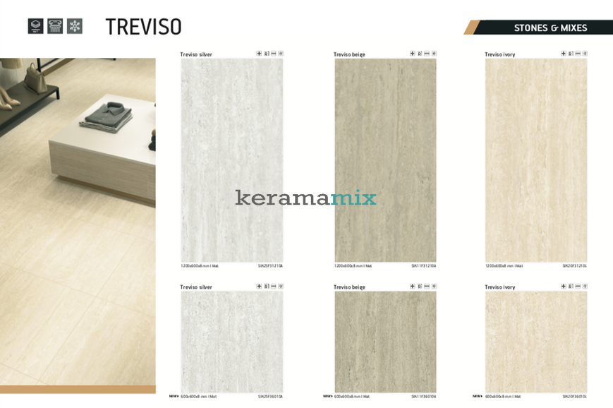 Керамограніт Teo Ceramics (Allore) | | Treviso Silver F PC 600x600x8 R Mat 1 12786 фото