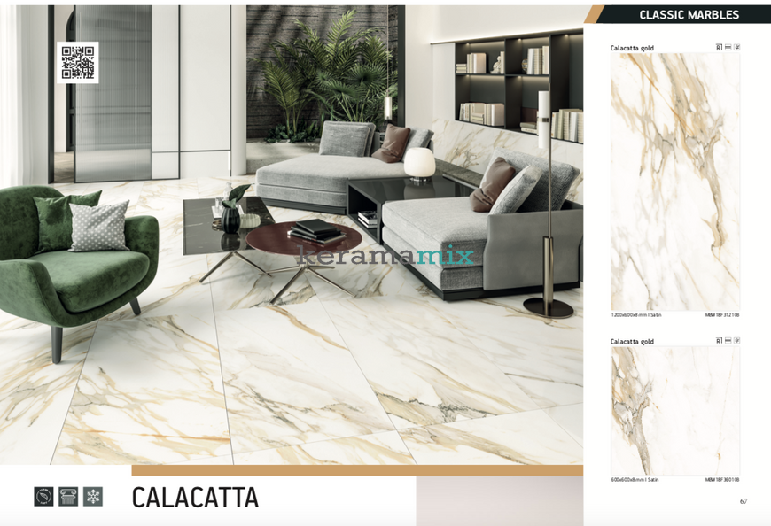 Керамогранит Teo Ceramics (Allore) | Calacatta Gold F P 600x600x8 R Satin 1 11536 фото