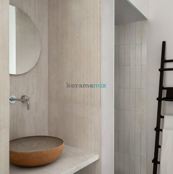 Плитка Ragno | RCUK Travertino Wall Vein Bianco RETT 40х120 см 208876 фото