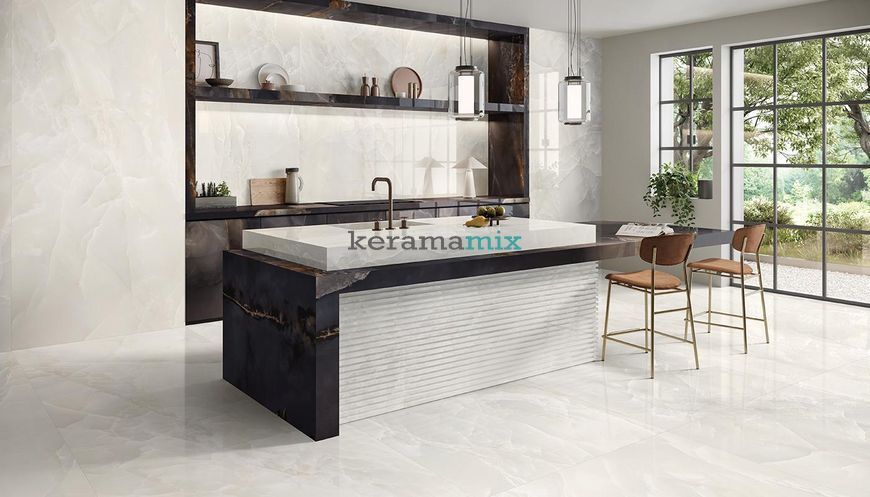 Керамограніт Emil Ceramica | Плитка 120*278 Tele Di Marmo Onyx Ivory Full Lapp Rett 6.5Mm Ekph 208379 фото