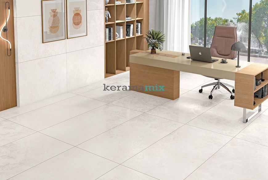 Керамогранит CERAMA MARKET | SILTSTONE BIANCO GRANDE MATT&CARVING 60х120 209823 фото