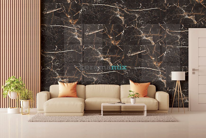Керамогранит CERAMA MARKET | Golden Marquina Grande 60x120 см 16419 фото