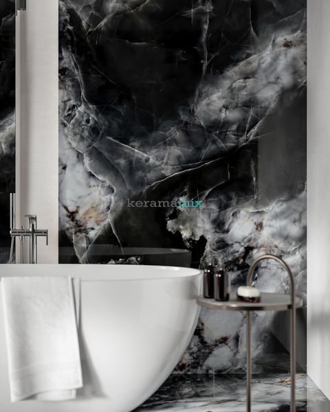 Керамограніт Cerrad | Calmness Black POL 1197x2797x6 202285 фото