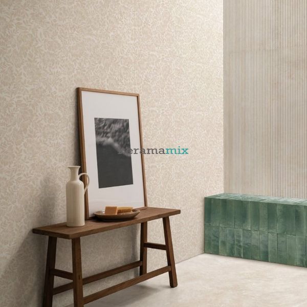 Плитка Ragno | Travertino Wall Cross Bianco Decoro Malva Touch rett 40х120 см 208878 фото