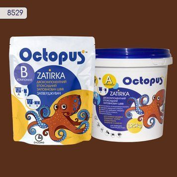 Двухкомпонентная эпоксидная затирка для плитки и мозаики ТМ "OCTOPUS", цвет 8529 1,25 кг. 209253 фото