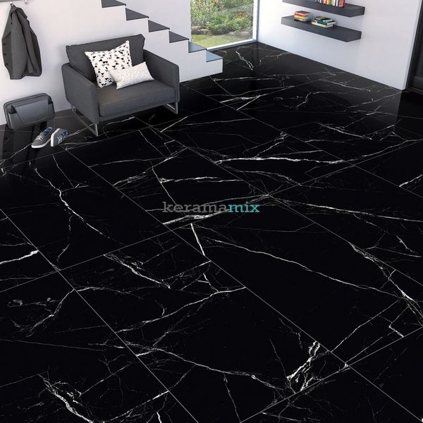 Керамограніт Raviraj | Marquina Nero POL 600x1200 см 12488 фото