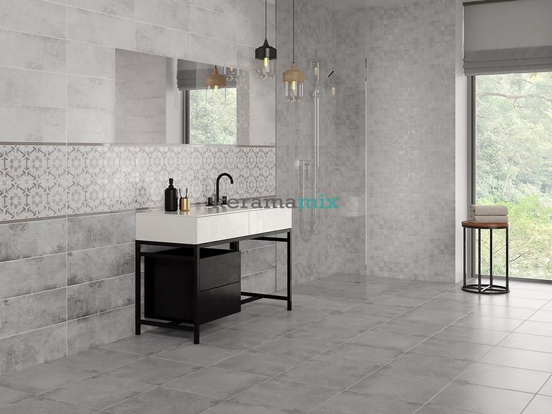 Плитка для стен Церсанит | Concrete style inserto geometric 20x60 19400 фото