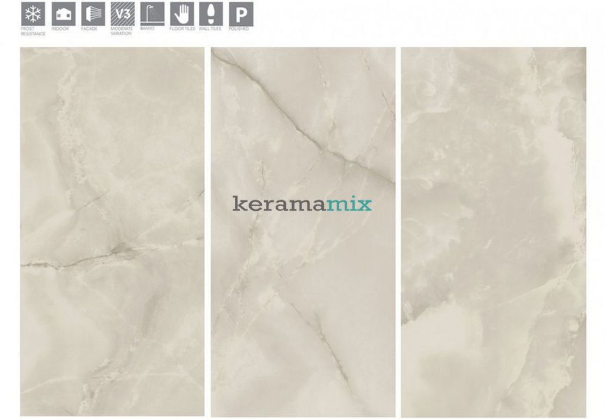 Керамограніт Kale ROYAL MARBLES Onyx MPB-R771 white 60x120 50820612 фото
