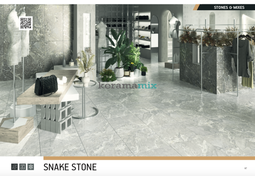 Керамогранит Teo Ceramics (Allore) | Snake Stone Grey F PC R Sugar 600x1200 11473 фото