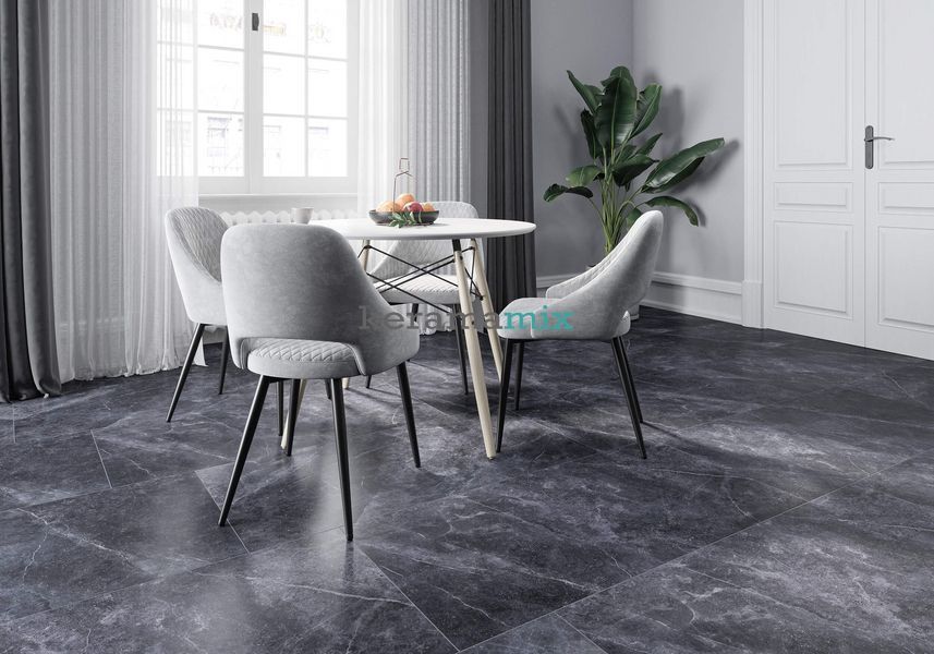 Керамогранит Golden Tile | Terragres Space Stone 5VС980 чёрный 1200x600x8 202639 фото