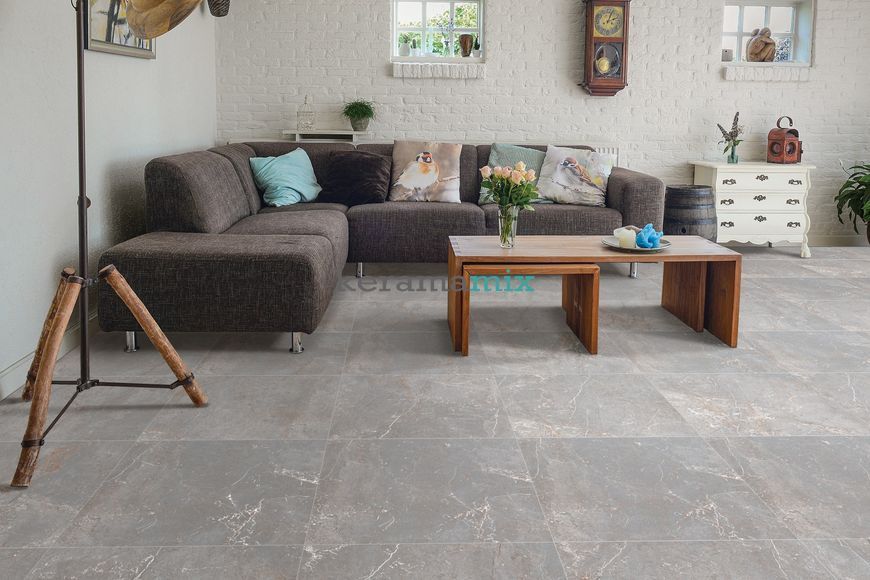 Керамогранит CERAMA MARKET | Carved River Grey 60x60 см 16474 фото