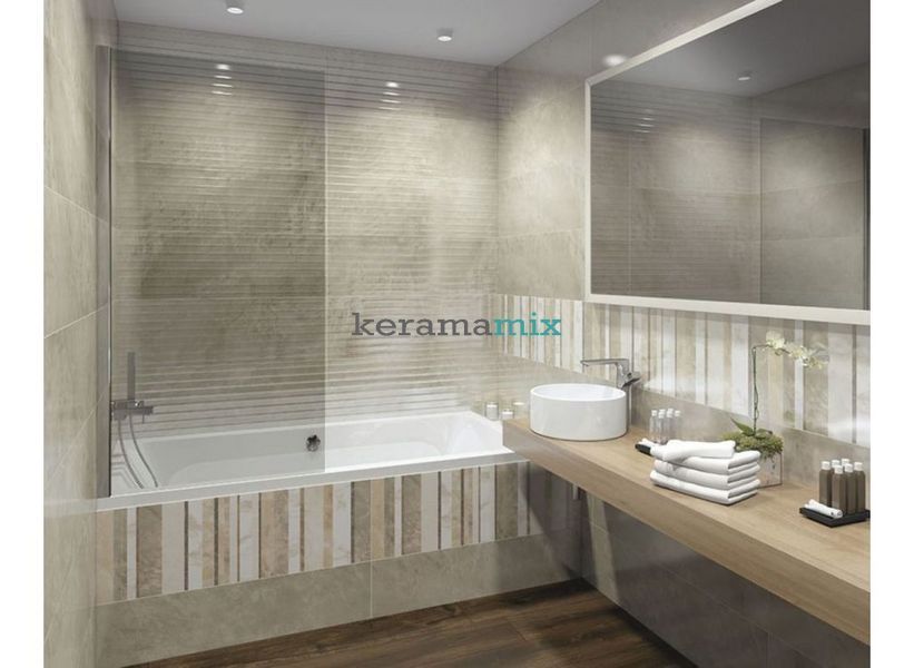 Плитка для стін MEMMER RLV. LINES CREMA 33,3x100 см от Navarti Ceramica (Іспанія) 10264 фото