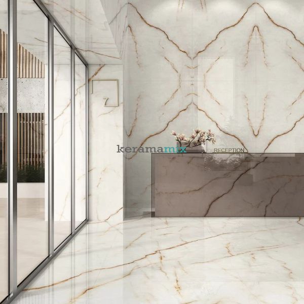 Керамограніт Atlas Concord | Plan Marble Look, Ice Crystal 162x324 Silk 12mm (AXXI) 19124 фото