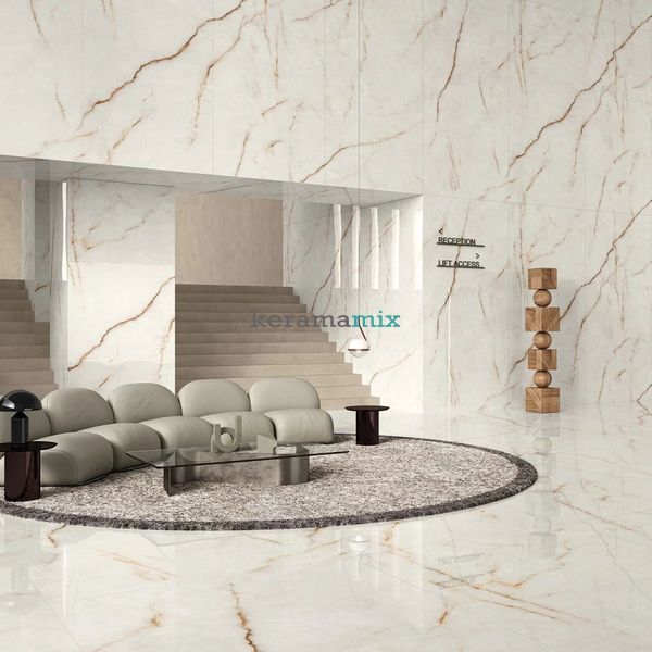 Керамограніт Atlas Concord | Plan Marble Look, Ice Crystal 162x324 Silk 12mm (AXXI) 19124 фото