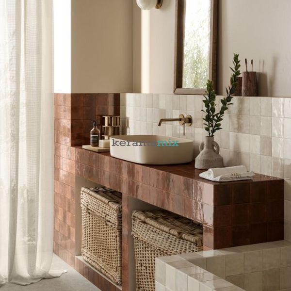 Керамогранит Marazzi | Crogiolo Lume Caramel 10х10 Lux 10 мм (MQ7Z) 208685 фото