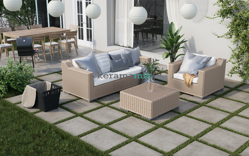 Керамогранит Teo Ceramics (Allore) | Lounge/Chill Anthracite F PCR 600x600x20 R Mat 1 60131112 фото