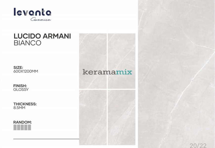 Керамогранит Levanta | Lucido Armani Blanco Polished 60X120 13358 фото