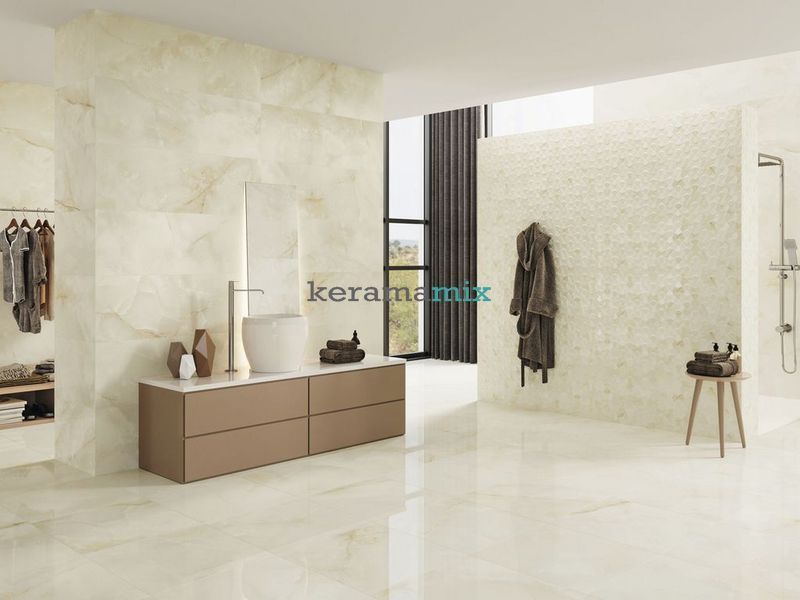 Настенная плитка Baldocer Quios Bowtie Cream Rectificado 40x120 10364 фото
