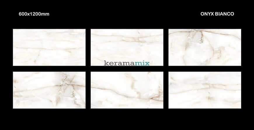 Керамограніт Benison | Luxor Onyx Bianco Pol 600х1200 15609 фото