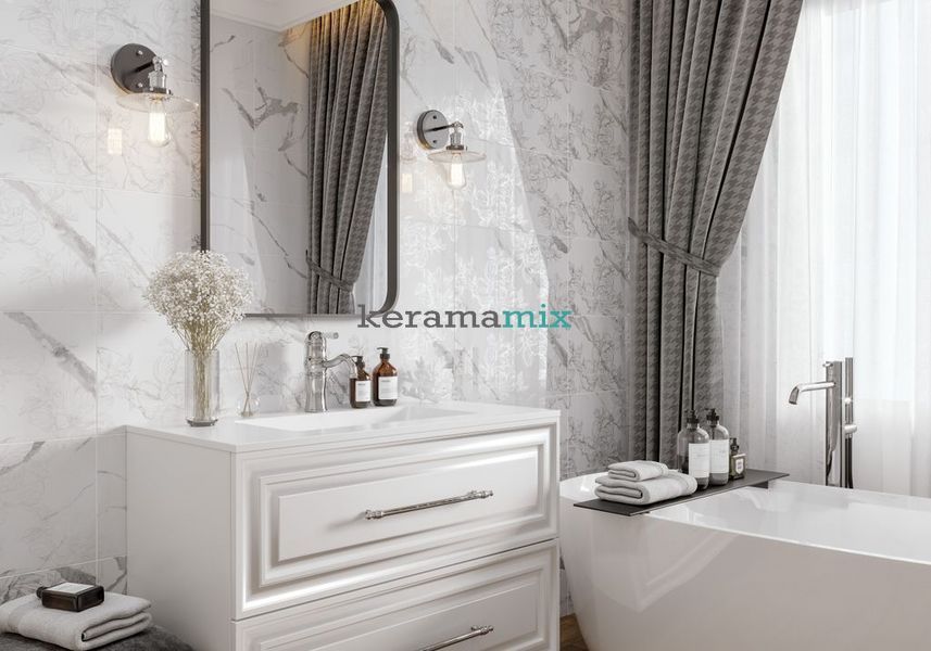 Керамогранит Golden Tile | Calacatta Vera белый 6N0900 1200x600x10 51618978 фото