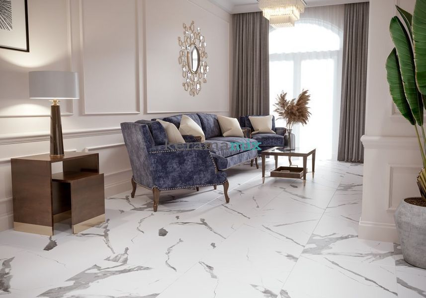 Керамогранит Golden Tile | Calacatta Vera белый 6N0900 1200x600x10 51618978 фото